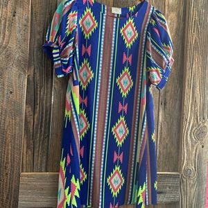 EUC BRIGHT AZTEC DRESS